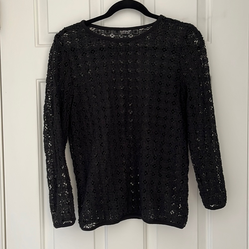 Detailed Crochet Style Topshop Top